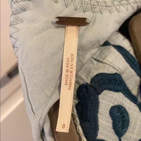 Free People Blue Embroidered Mini Dress - Picture 2 of 4